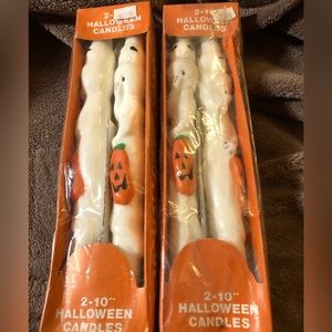 Halloween Taper Ghost Candles 🧡